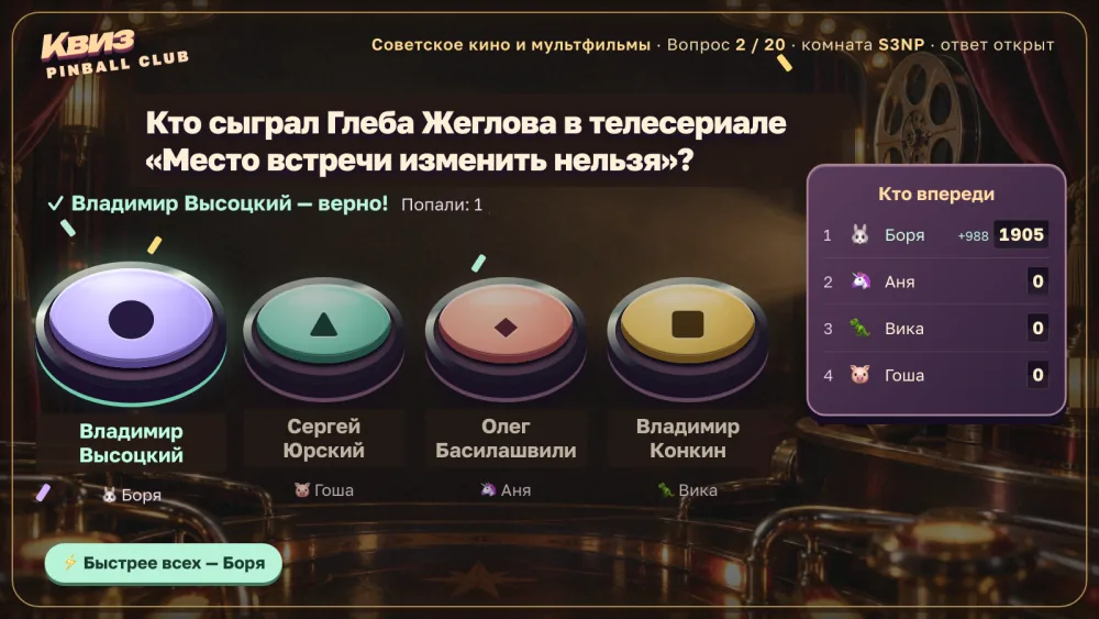 Табло выпуска: разбор второго вопроса «Советское кино и мультфильмы»